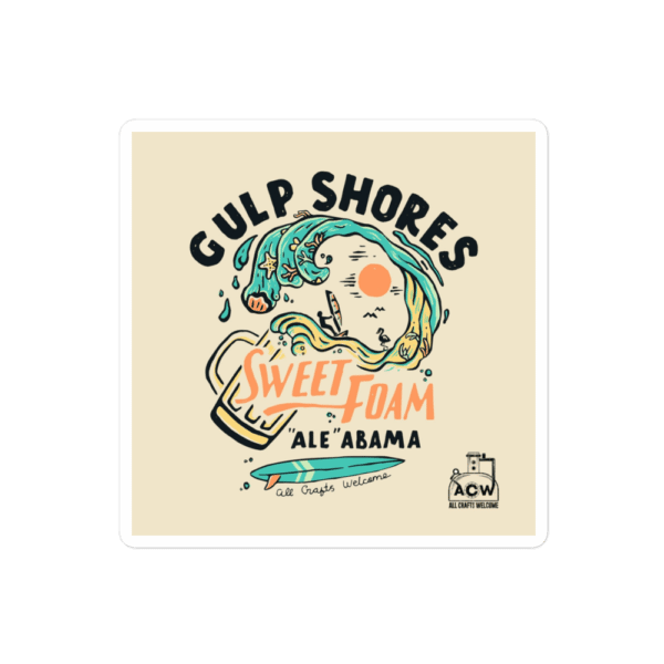 Gulp Shores Ale'abama Sticker - Image 3