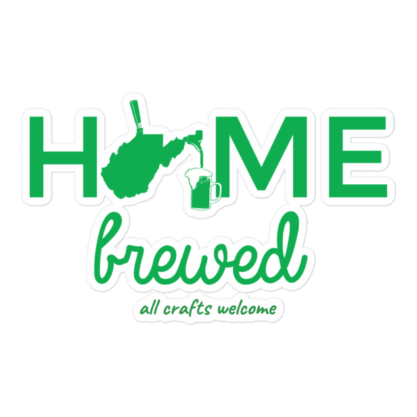 WV Green Home Brewed Sticker