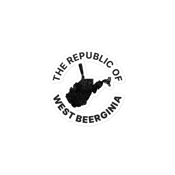 Republic Of West Beerginia Sticker - Image 2