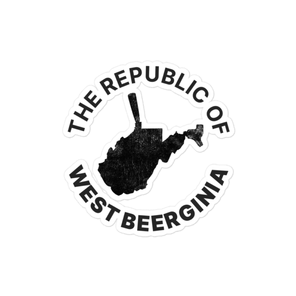 Republic Of West Beerginia Sticker - Image 3