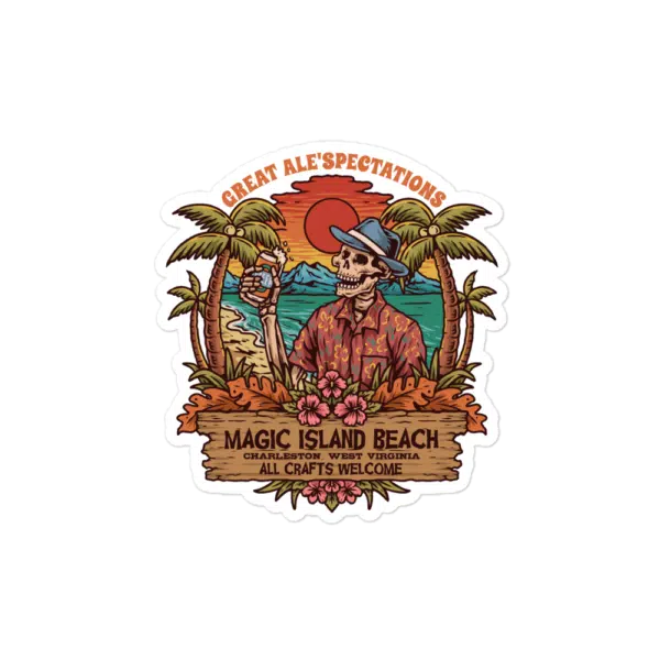 Magic Island Beach Sticker - Image 3