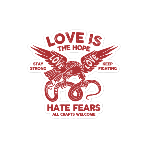 Love Is The Hope Sticker - Image 2