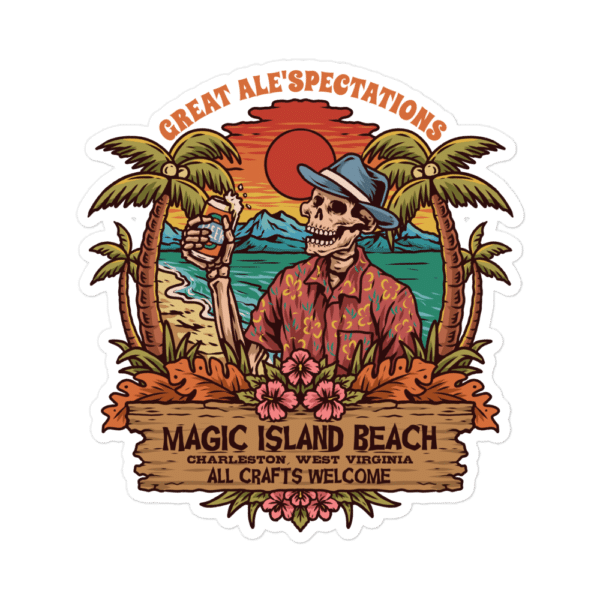 Magic Island Beach Sticker