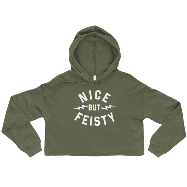 Nice But Feisty Crop Hoodie - Image 2