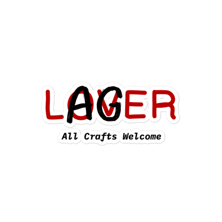 Larger not a lover sticker