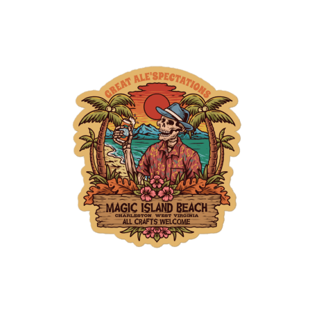 Magic Island Beach sticker